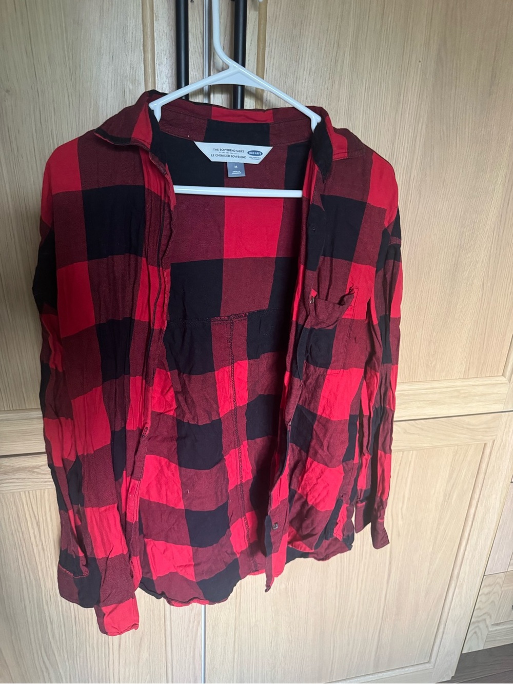 Old navy Red and Black Buffalo Plaid Button-Up Shirt
